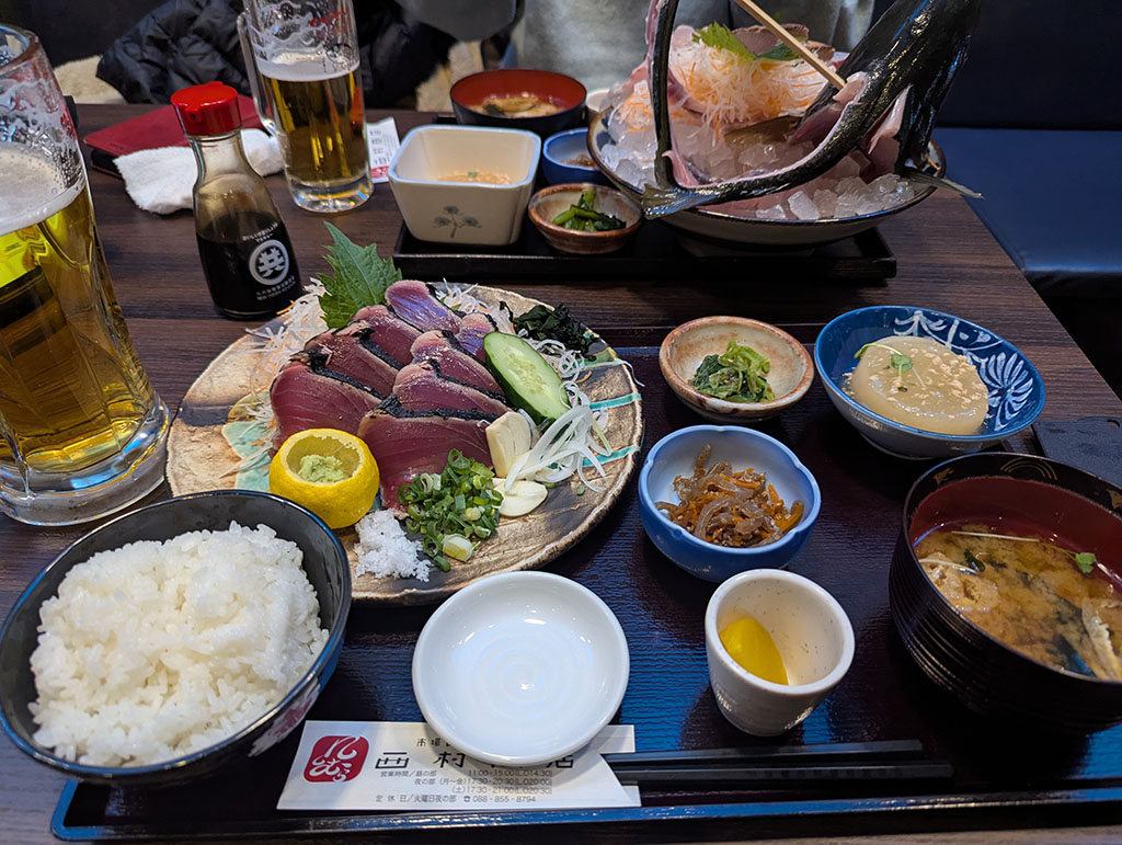 カツオのたたき定食