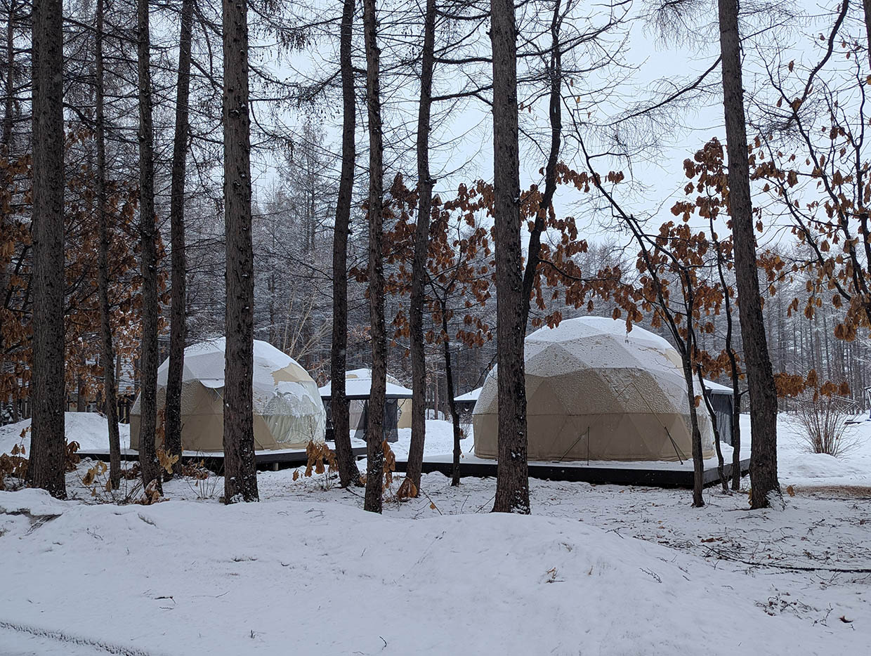 グランピングリゾート フェーリエンドルフのドームテント