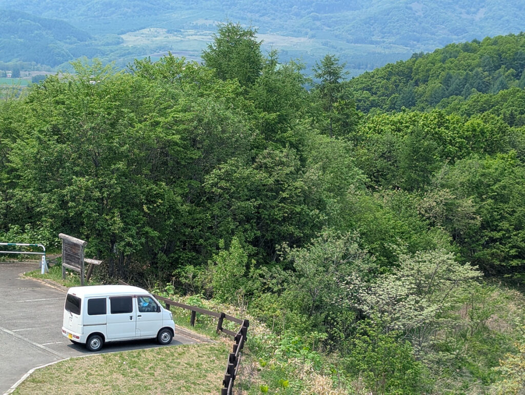 展望台とハイゼットカーゴ