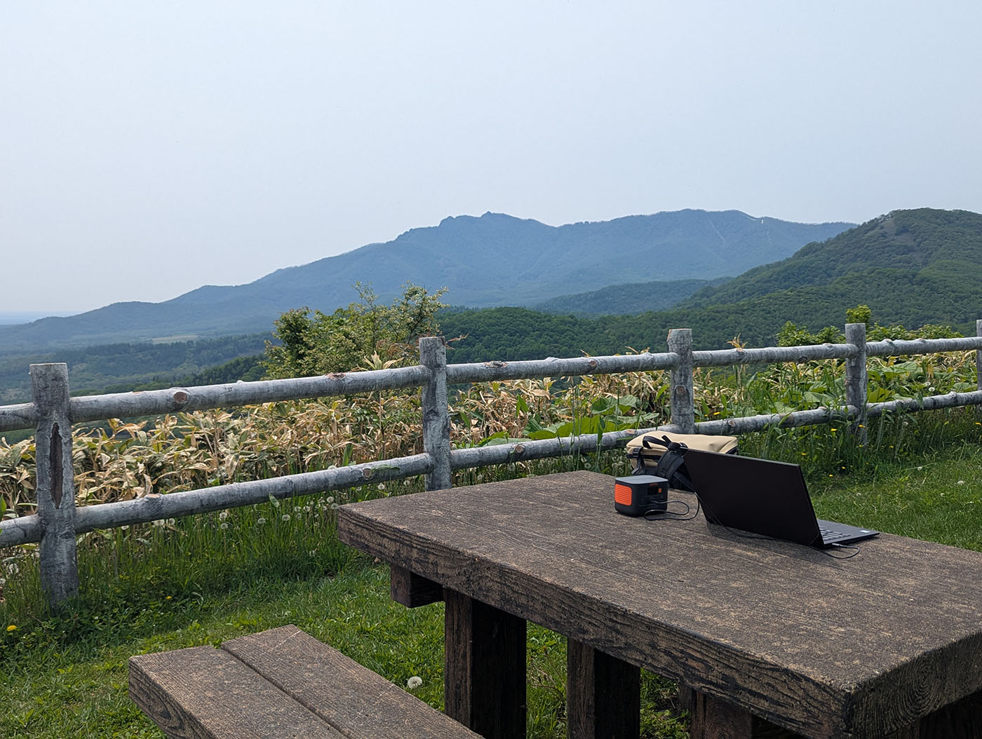 自然の中で仕事