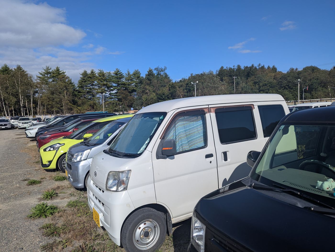 駐車場との様子