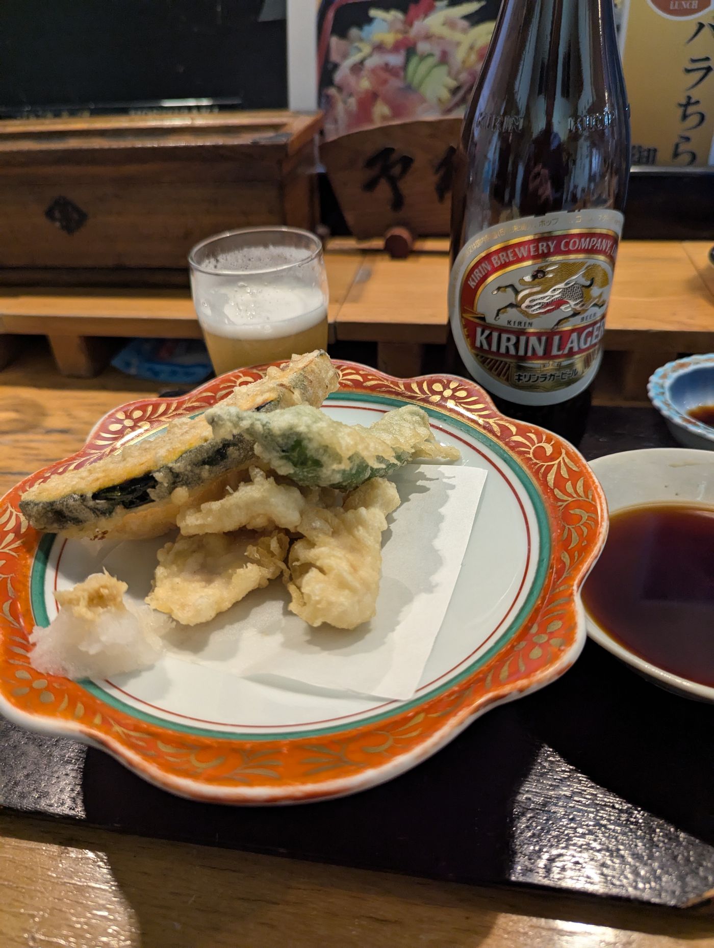 チョウザメの天ぷら