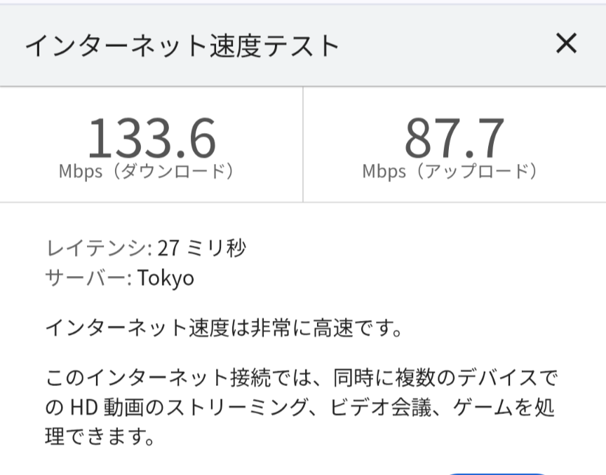 インターネット速度